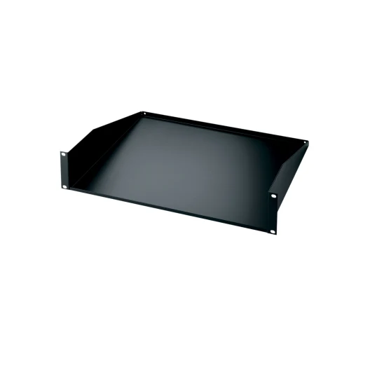 U2(MA) 2RU UTILITY RACKSHELF/ 14.75" DEEP/ MADE FROM 16-GAUGE STEEL/BLACK POWDER COAT